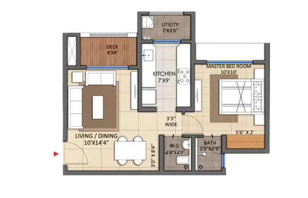 Casa Foresta 2 BHK Typical Floor Plan