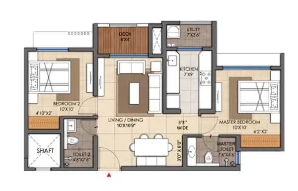 Casa Foresta 3 BHK Optima Floor Plan